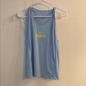 Nike Trail Light Blue Tank with Yellow Logo